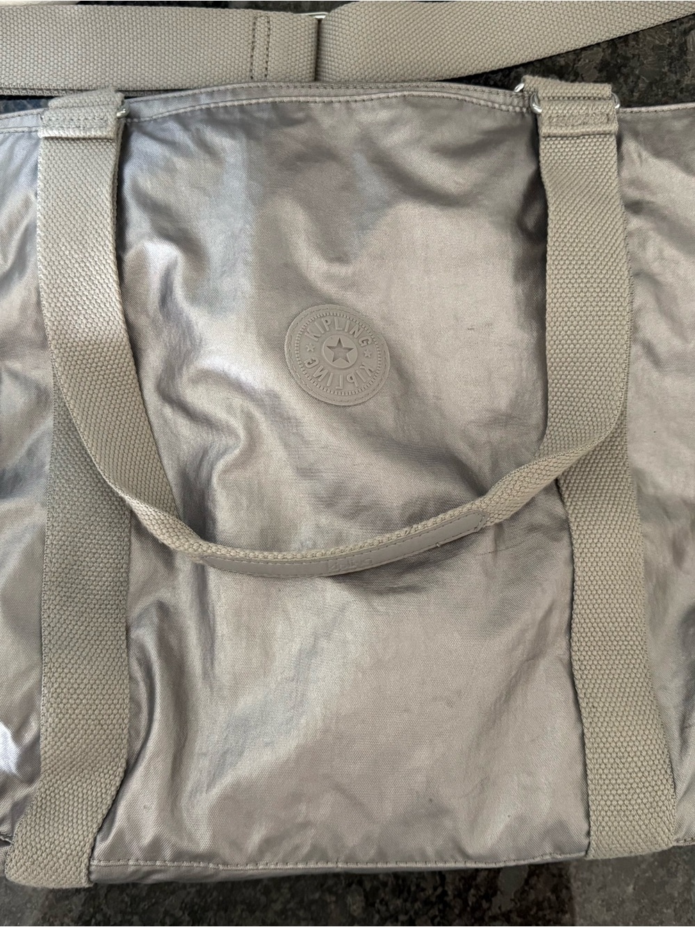Kipling Light Gray Men’s Duffel Tote